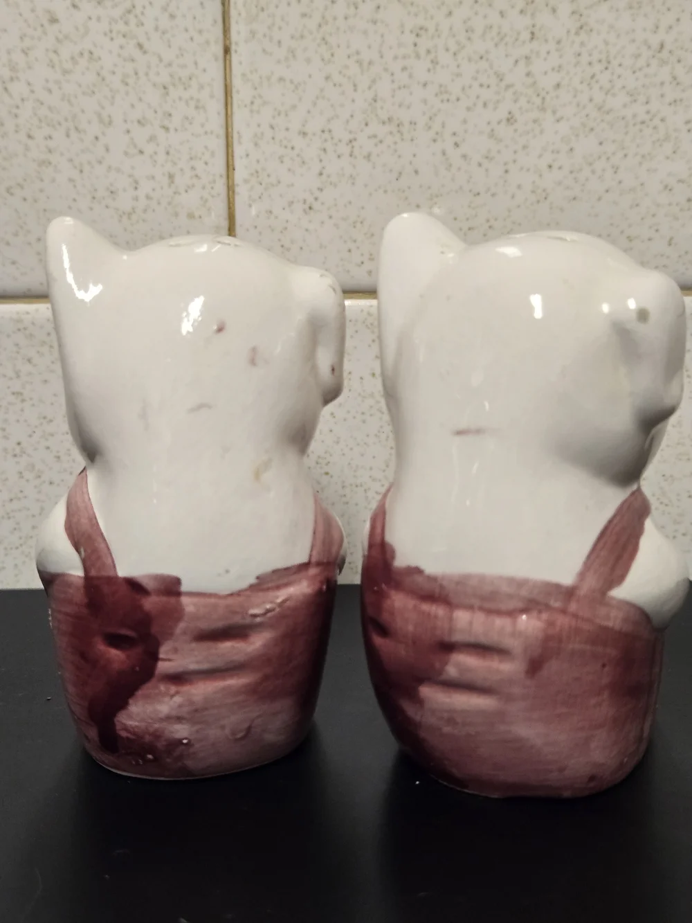1986 McCrory Ceramic Piglets in Overalls